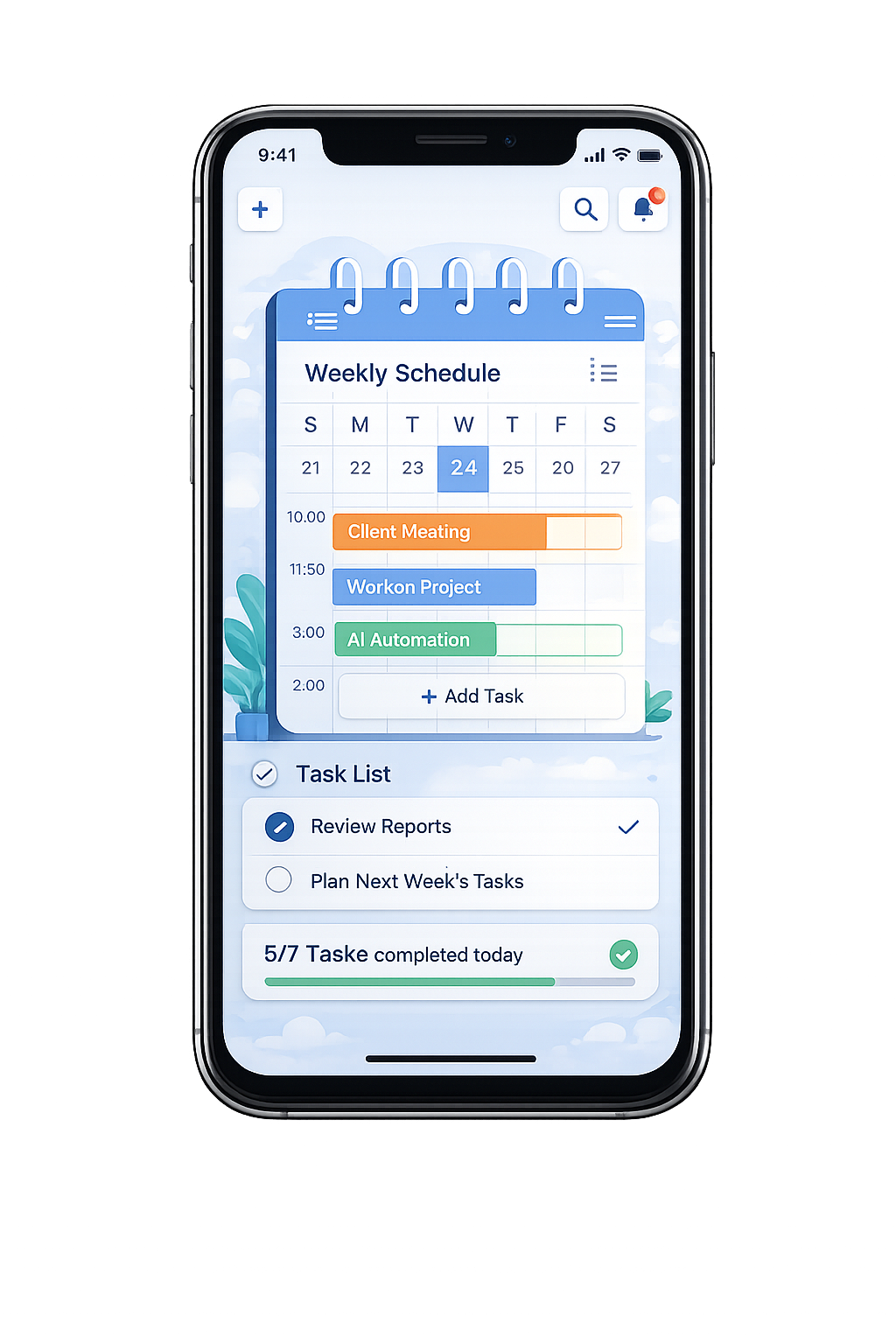 celular con calendario